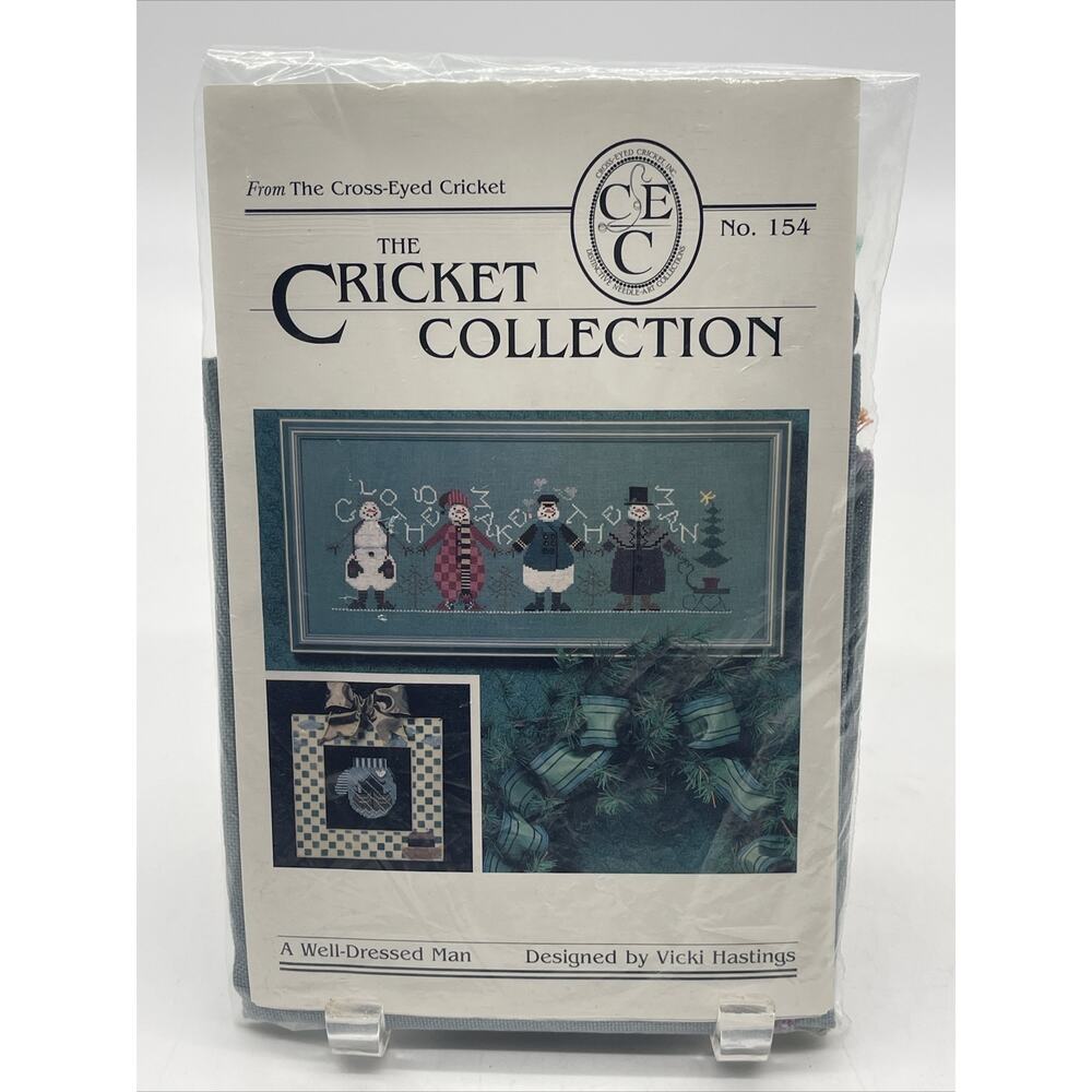 The Cricket Collection “A Well Dressed Man” Christmas Cross Stitch Kit HTF